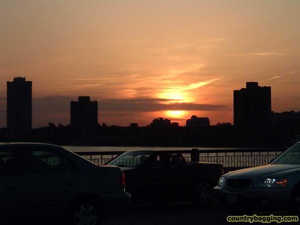 Sunset from the Harvard Bridge, Boston, USA