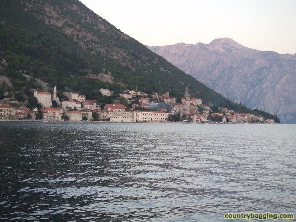 Perast from the Bay of Kotor - www.countrybagging.com