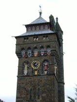 Cardiff Castle Clock Tower - countrybagging.com