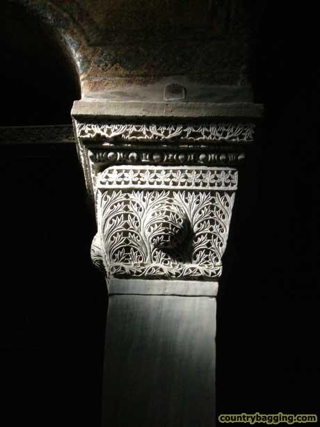 Column in the Aya Sophia, Istanbul, Turkey